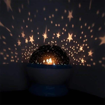 Beautiful night light with starry sky