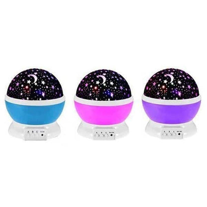 Beautiful night light with starry sky