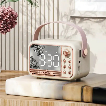 Digital Alarm Clock | Bluetooth Speaker with Retro Design