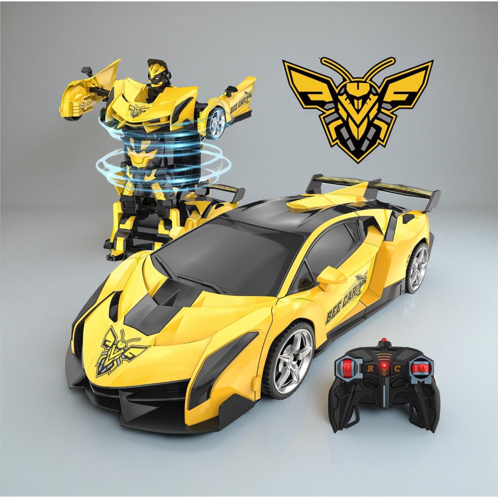 RC Car Kids Toy Transforming Robot Remote Control Vehicle Model - Luxyecs