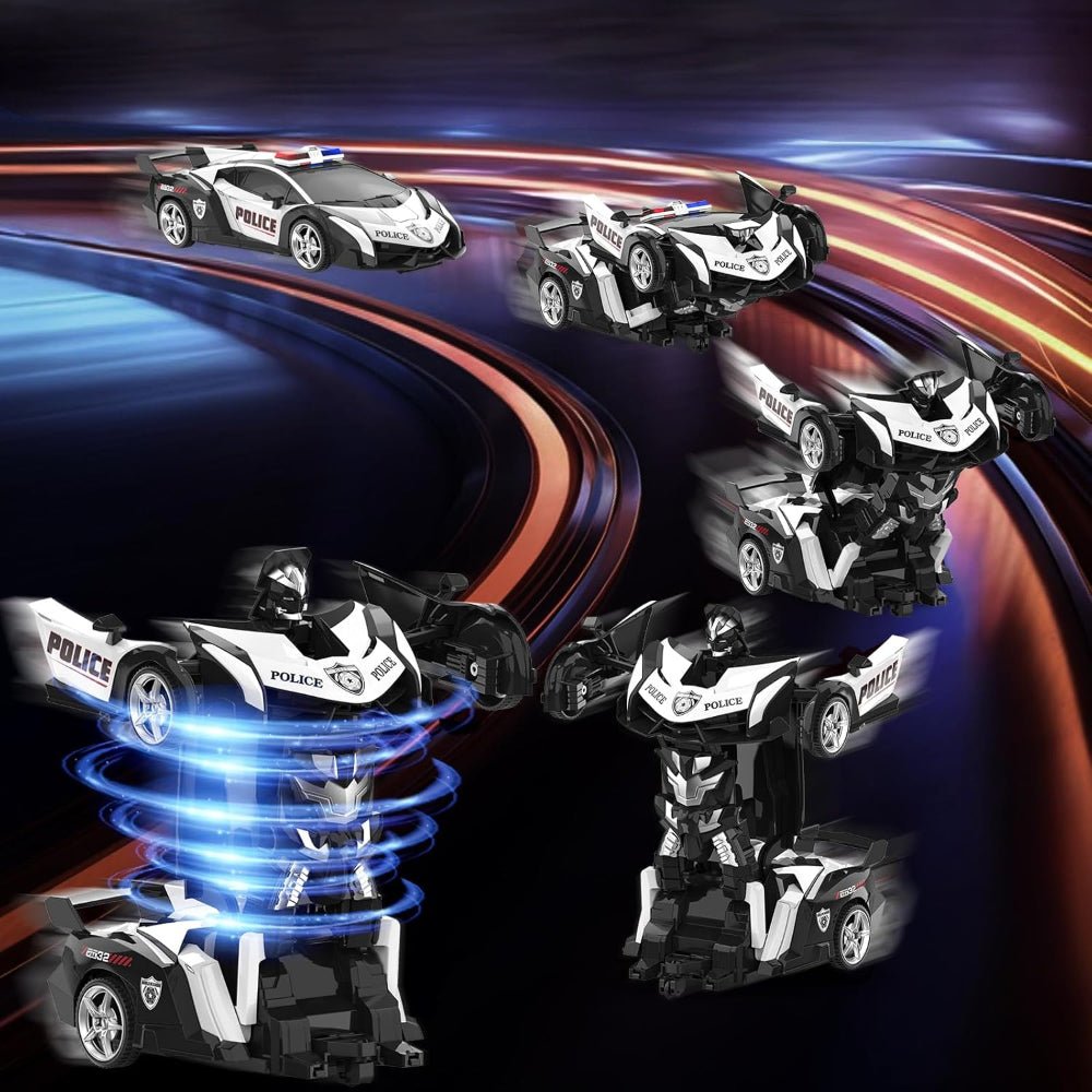 RC Car Kids Toy Transforming Robot Remote Control Vehicle Model - Luxyecs
