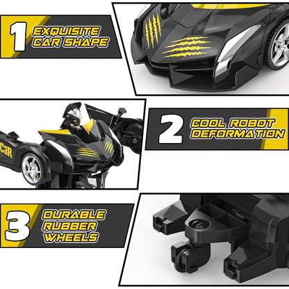 RC Car Kids Toy Transforming Robot Remote Control Vehicle Model - Luxyecs