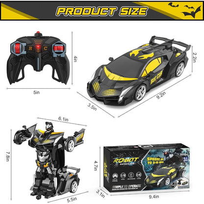 RC Car Kids Toy Transforming Robot Remote Control Vehicle Model - Luxyecs
