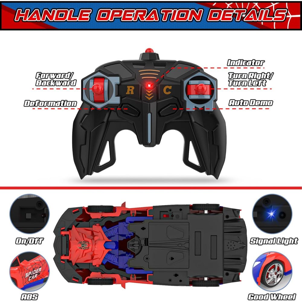 RC Car Kids Toy Transforming Robot Remote Control Vehicle Model - Luxyecs