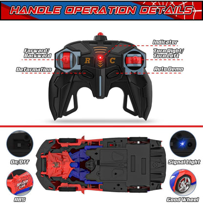 RC Car Kids Toy Transforming Robot Remote Control Vehicle Model - Luxyecs