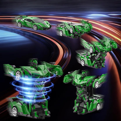RC Car Kids Toy Transforming Robot Remote Control Vehicle Model - Luxyecs