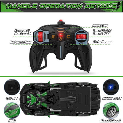 RC Car Kids Toy Transforming Robot Remote Control Vehicle Model - Luxyecs