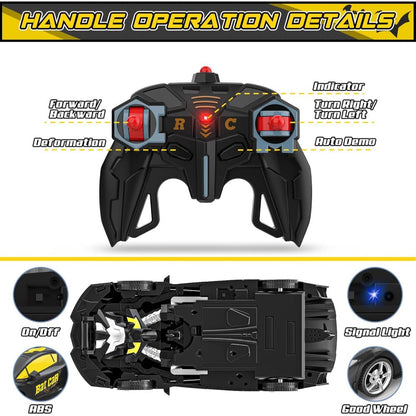 RC Car Kids Toy Transforming Robot Remote Control Vehicle Model - Luxyecs