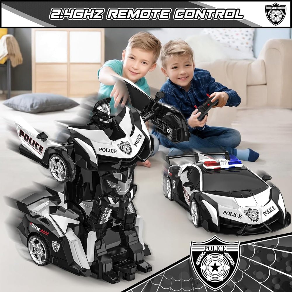 RC Car Kids Toy Transforming Robot Remote Control Vehicle Model - Luxyecs