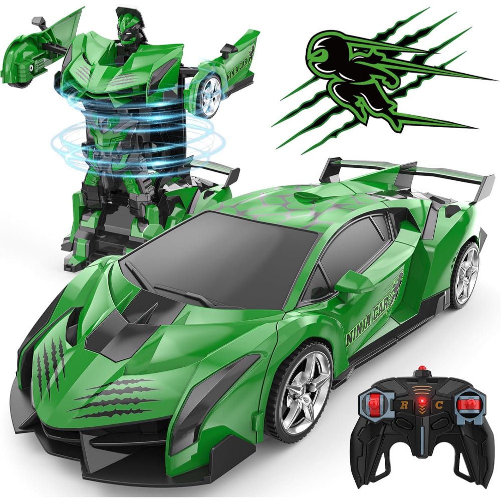 RC Car Kids Toy Transforming Robot Remote Control Vehicle Model - Luxyecs