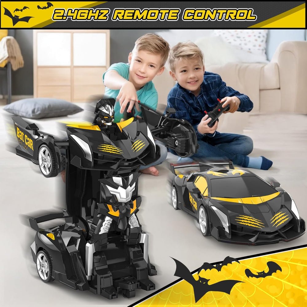 RC Car Kids Toy Transforming Robot Remote Control Vehicle Model - Luxyecs