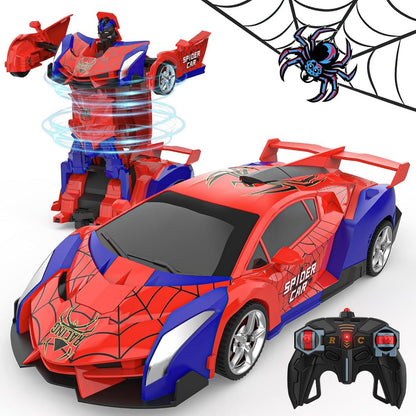 RC Car Kids Toy Transforming Robot Remote Control Vehicle Model - Luxyecs
