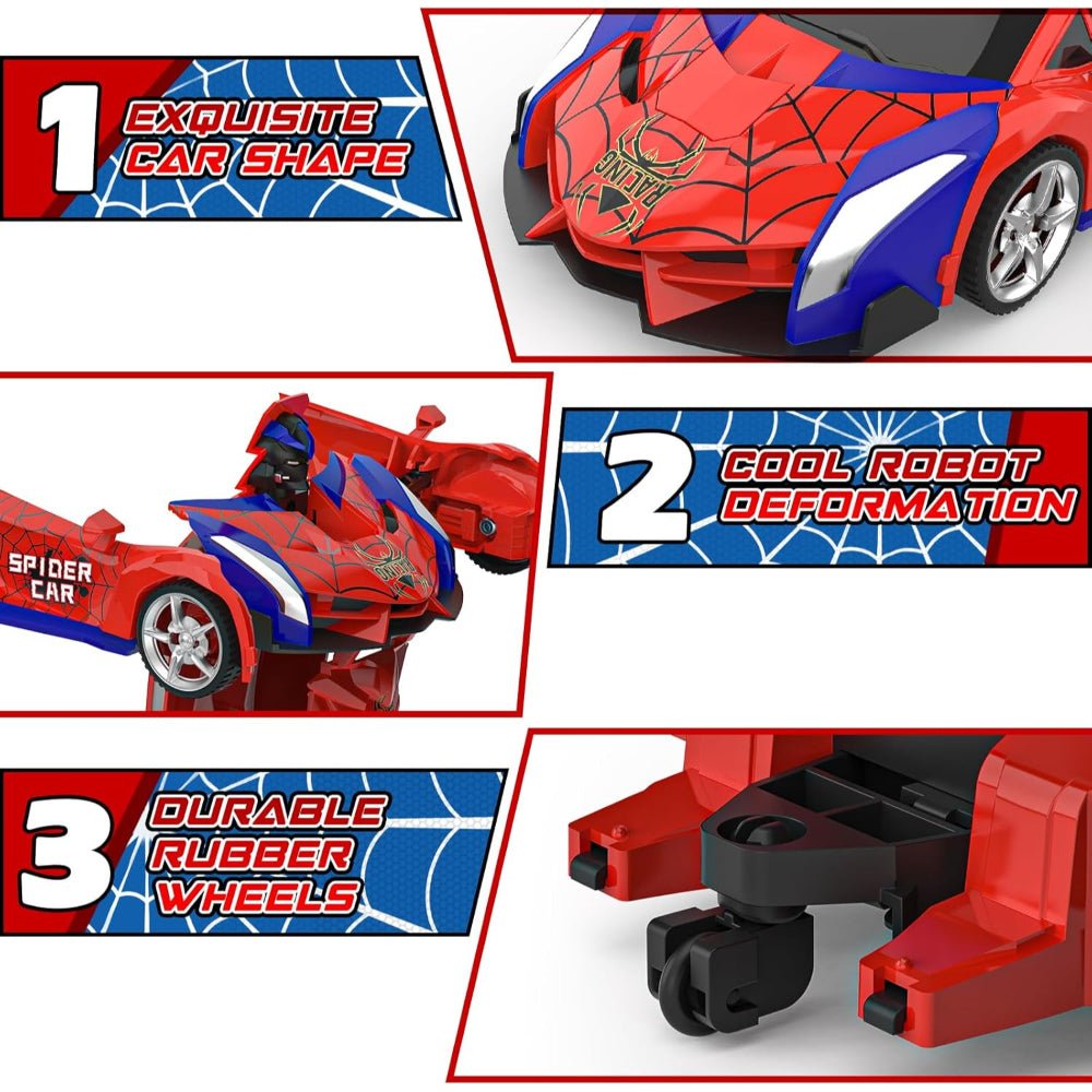 RC Car Kids Toy Transforming Robot Remote Control Vehicle Model - Luxyecs