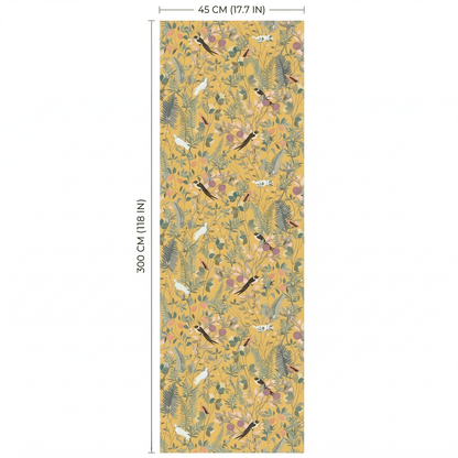 Retro Wallpaper | Stylish Golden Wallpaper Leaf Motifs with Timeless Elegance - Luxyecs
