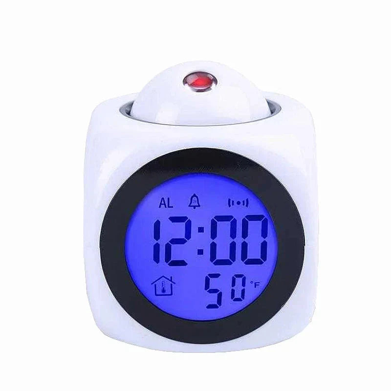 Spherical Projector Alarm Clock | Digital Display with LCD Screen