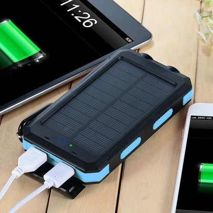 Solar Travel Power Bank | Dual LED Flashlight Charger