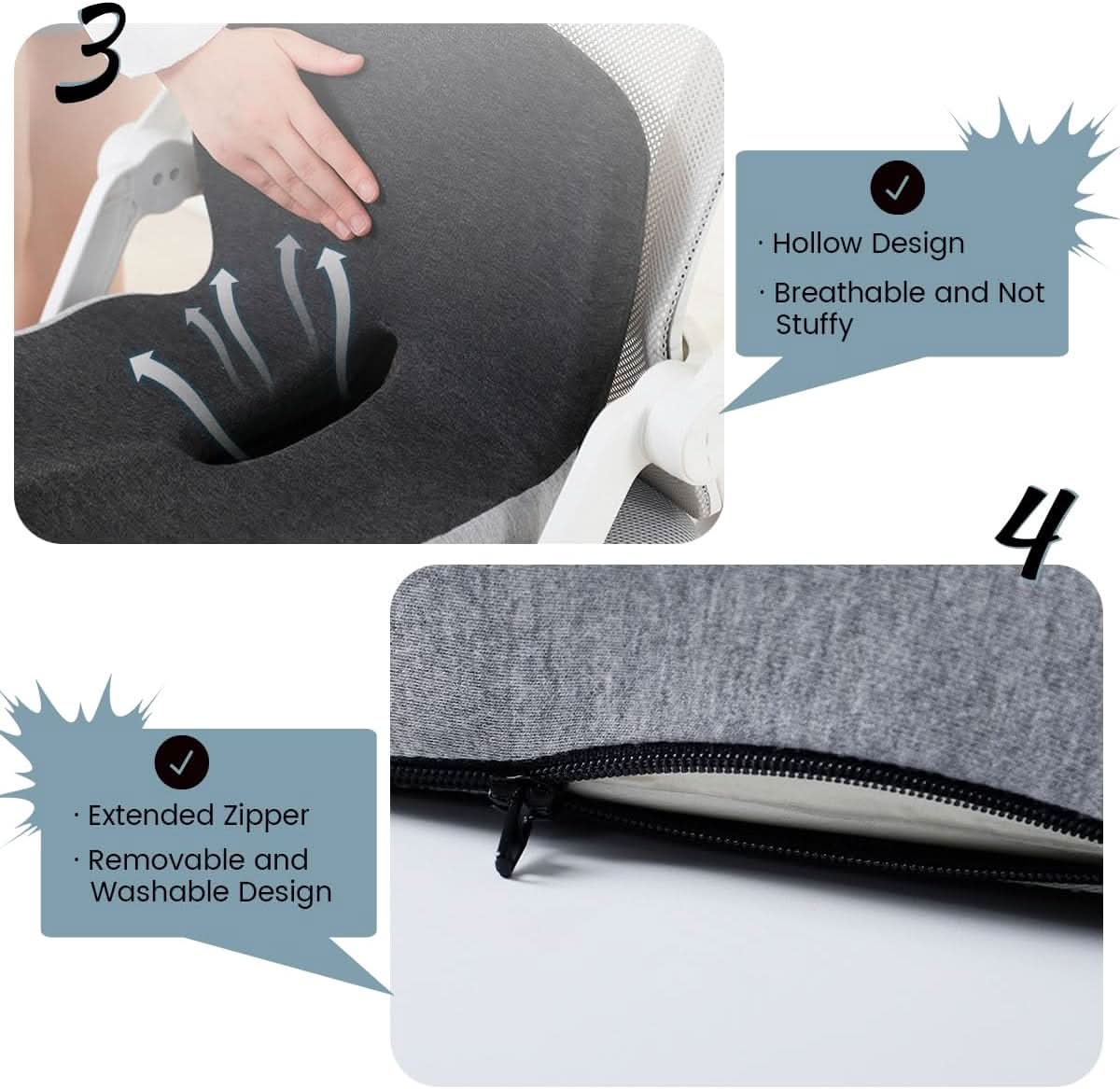 Seat Support Cushion | Office And Home Use - Luxyecs
