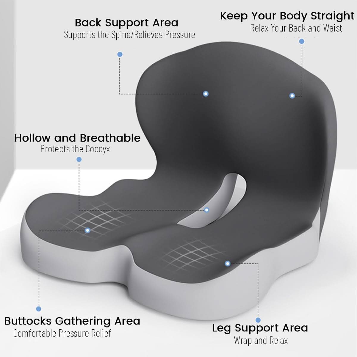 Seat Support Cushion | Office And Home Use - Luxyecs