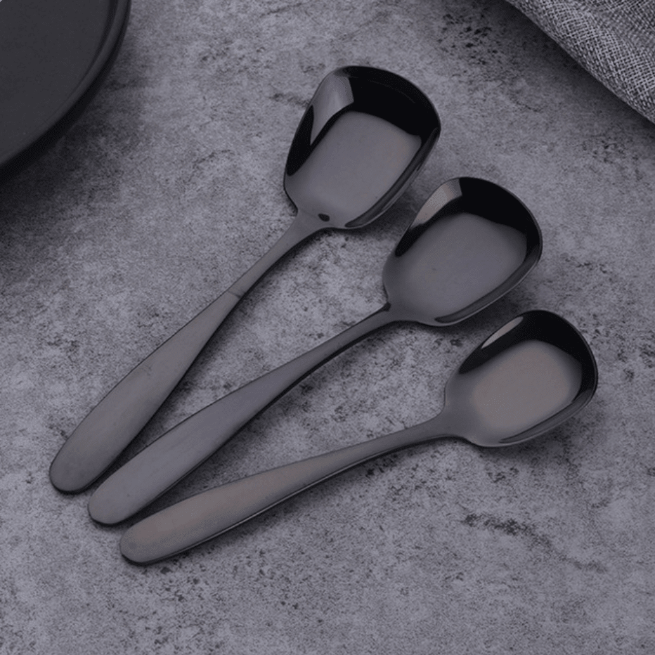 Serving Spoon Set | Elegant 3 - Piece Stainless Steel Serving Spoon - Luxyecs