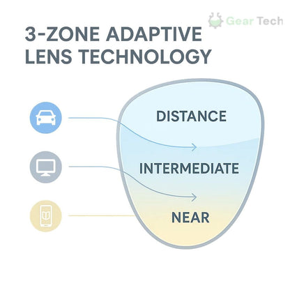 Smart Reading Glasses | Auto Focus Vision Glasses - Luxyecs