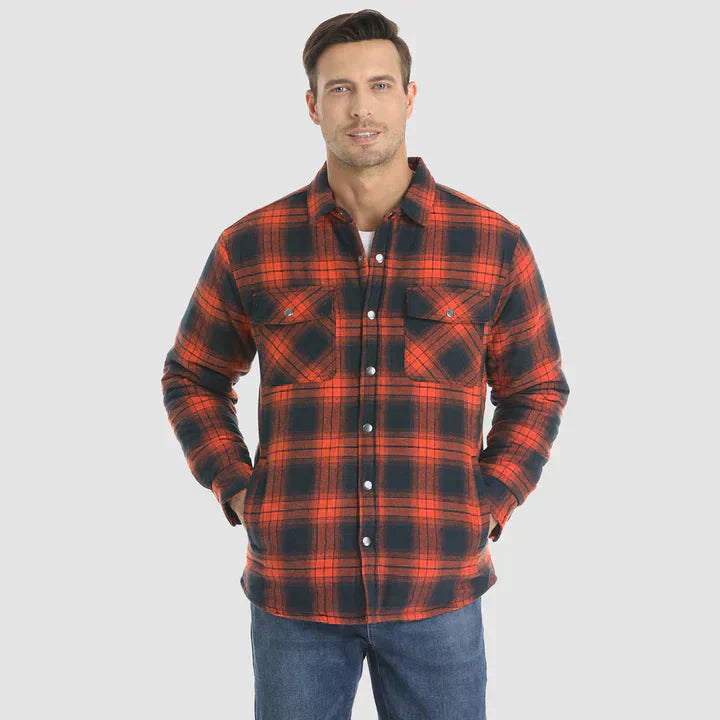 Men’s Checked Shirt Jacket | Casual Button Up Jacket