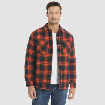 Men’s Checked Shirt Jacket | Casual Button Up Jacket