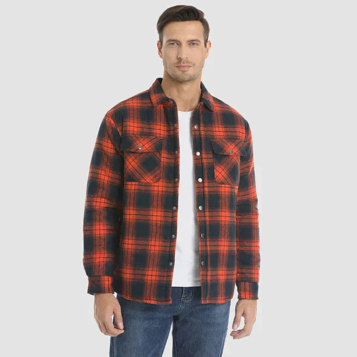 Men’s Checked Shirt Jacket | Casual Button Up Jacket