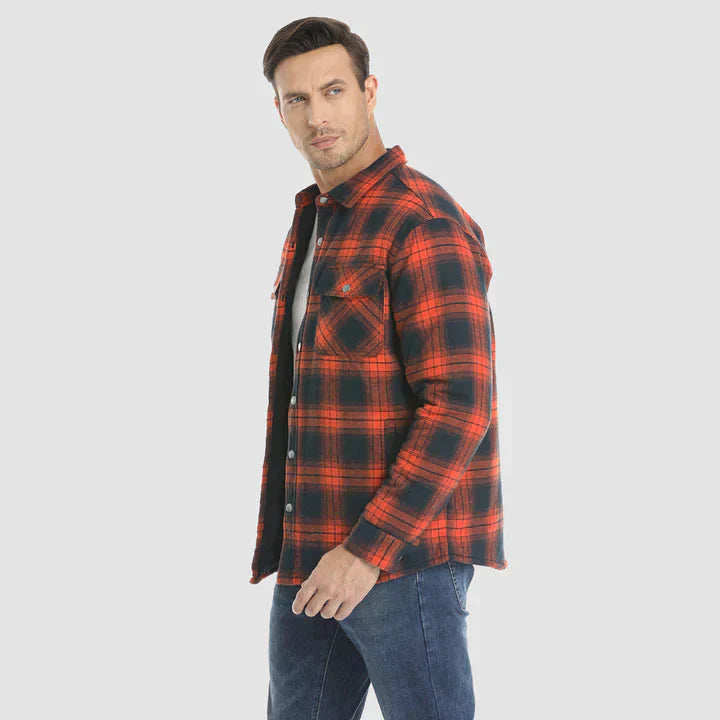 Men’s Checked Shirt Jacket | Casual Button Up Jacket