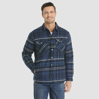 Men’s Checked Shirt Jacket | Casual Button Up Jacket