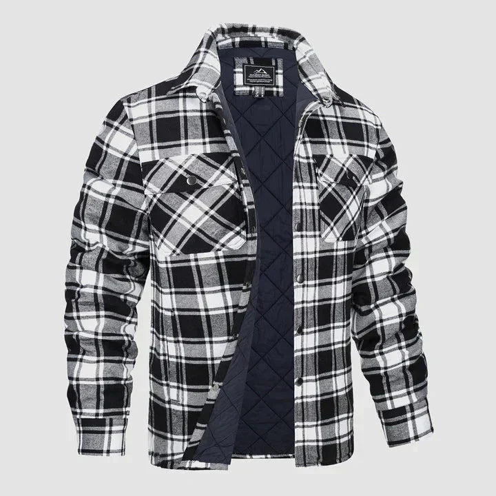 Men’s Checked Shirt Jacket | Casual Button Up Jacket
