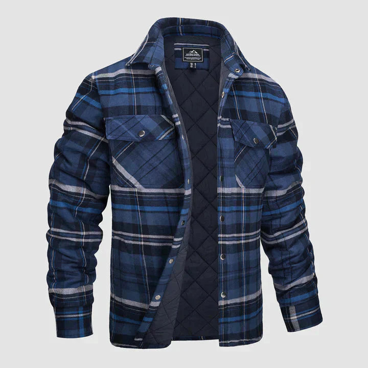 Men’s Checked Shirt Jacket | Casual Button Up Jacket