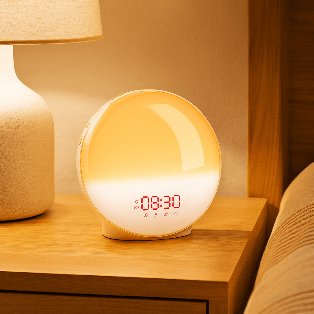 Sunrise Alarm Clock | Wake Up Light with Display - Luxyecs