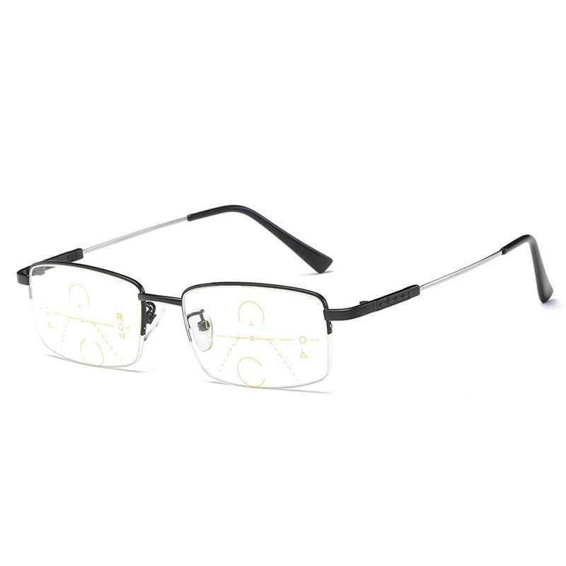 Titanium Progressive Reading Glasses – Intelligent Photosensitive Protection - Luxyecs