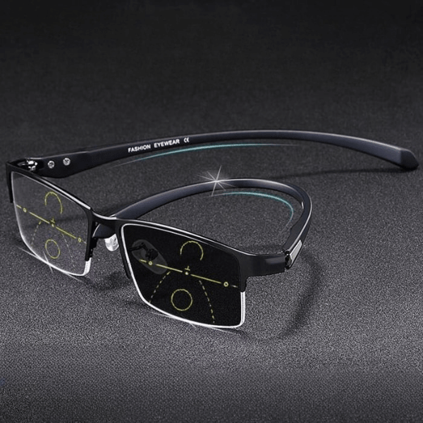 Titanium Progressive Reading Glasses – Intelligent Photosensitive Protection - Luxyecs