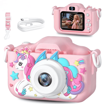 Unicorn HD Kids Camera with 32GB Rechargeable Battery - Capture Awesome Photos and Videos! - Luxyecs