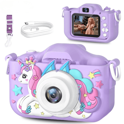 Unicorn HD Kids Camera with 32GB Rechargeable Battery - Capture Awesome Photos and Videos! - Luxyecs