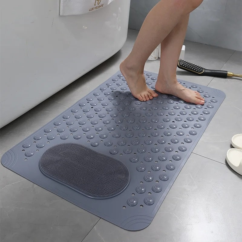 Non-Slip Shower Mat with Foot Scrubber | SafeGrip Bath Mat for Enhanced Safety