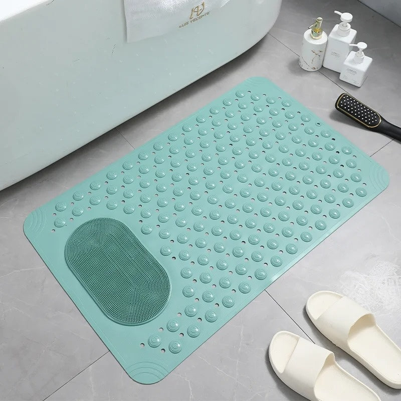 Non-Slip Shower Mat with Foot Scrubber | SafeGrip Bath Mat for Enhanced Safety