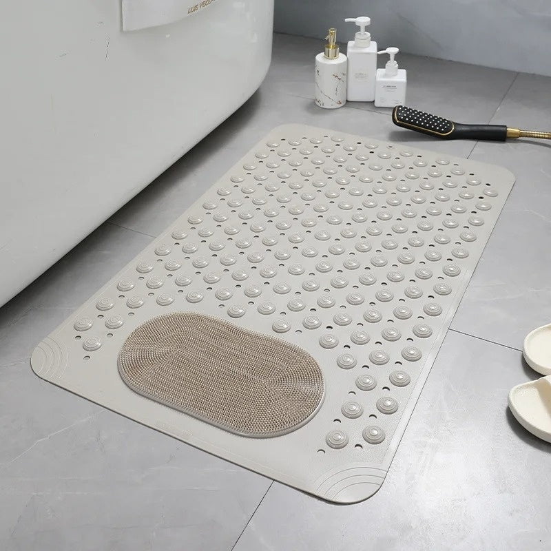 Non-Slip Shower Mat with Foot Scrubber | SafeGrip Bath Mat for Enhanced Safety