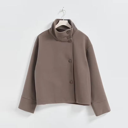 Chic Double-Breasted Short Coat for Women | Modern Winter Outerwear