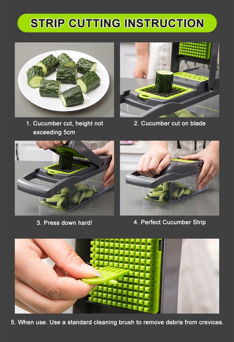 Vegetable Chopper | Manual Food Cutter with Container - Luxyecs
