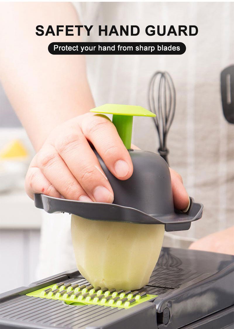 Vegetable Chopper | Manual Food Cutter with Container - Luxyecs