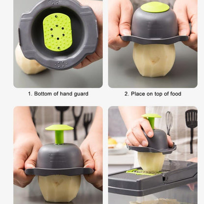 Vegetable Chopper | Manual Food Cutter with Container - Luxyecs
