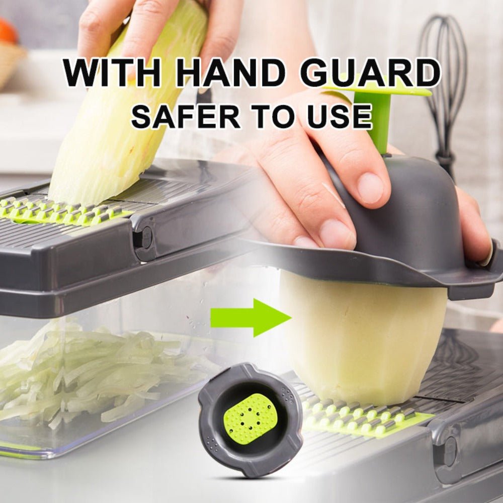Vegetable Chopper | Manual Food Cutter with Container - Luxyecs
