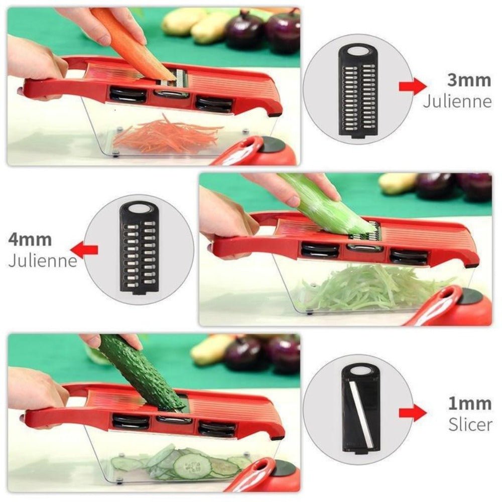 Vegetable Slicer | Multi Blade Food Chopping Tool - Luxyecs