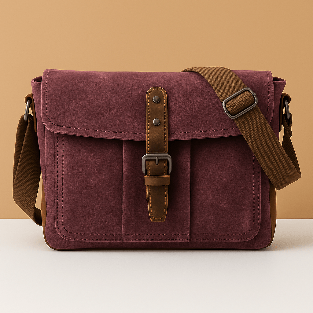 Vintage waterproof canvas messenger bag for men | Nathan - Luxyecs