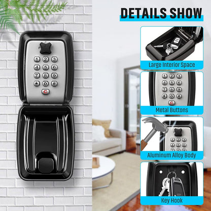 Wall Mounted Key Lock Box | Secure Combination Key Storage - Luxyecs