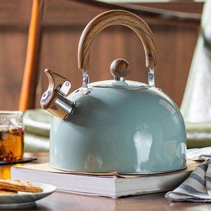 Whistling Tea Kettle in Stainless Steel – Elegant Design for Kitchen Use - Luxyecs