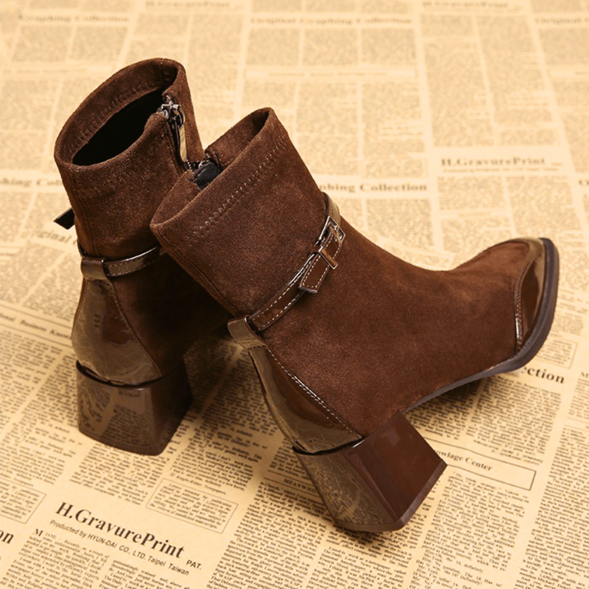 Women’s Ankle Boots | Block Heel Dress Shoes - Luxyecs