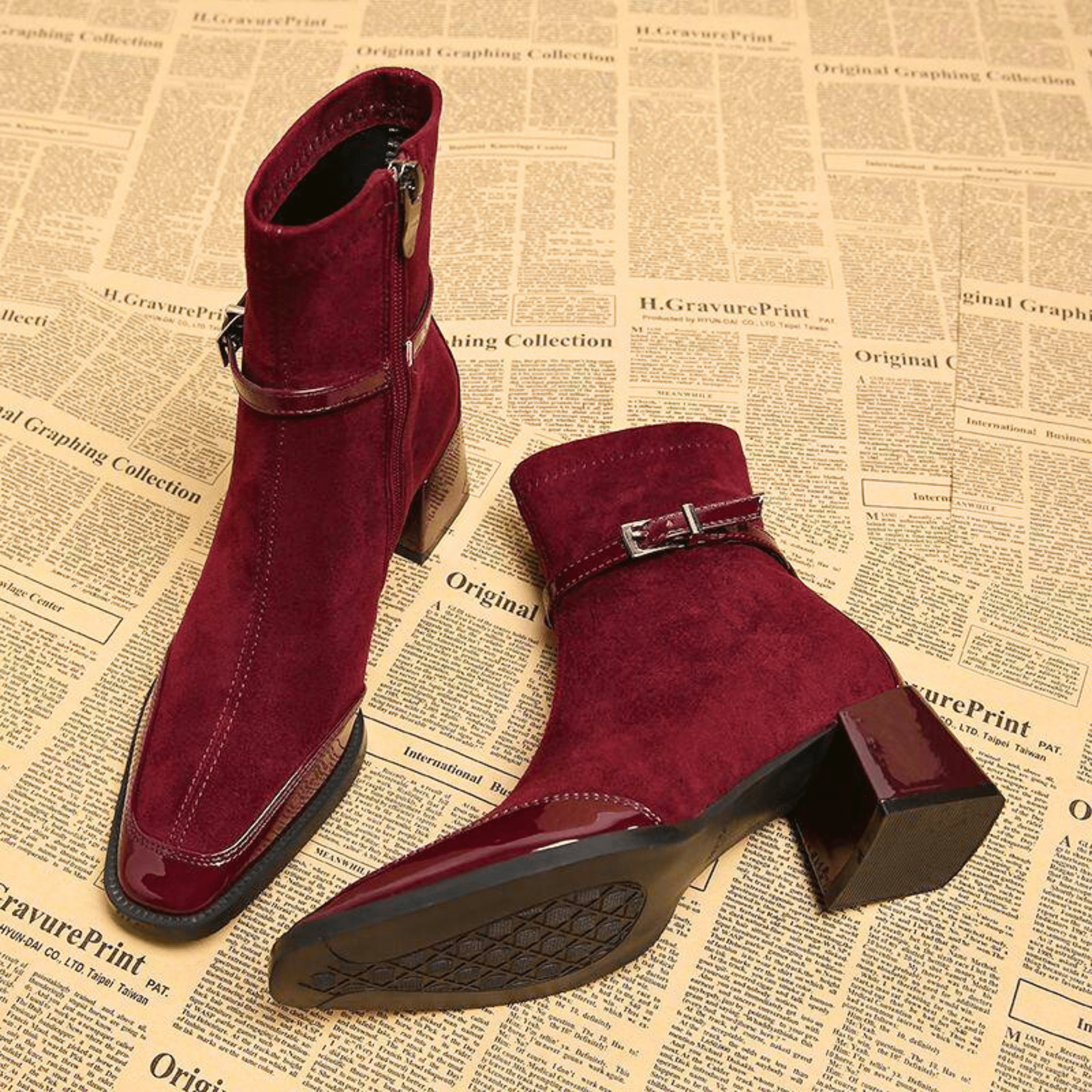 Women’s Ankle Boots | Block Heel Dress Shoes - Luxyecs